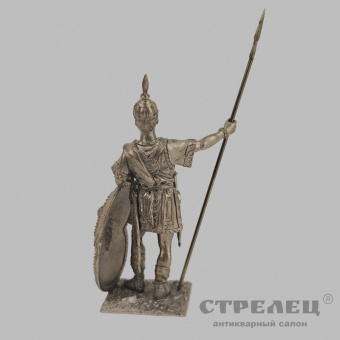 фото — оловянный солдатик «воин латинян (ромул). 7-8 век до н.э.». гк
